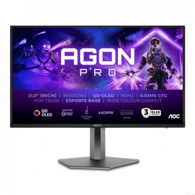 AOC Monitor AGON AG326UD, 31,5", OLED, 2xHDMI, 2xDP, 4K, 165Hz